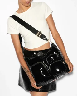 MZ Wallace Chelsea|Crossbody|Chelsea Hobo BlackLacquer