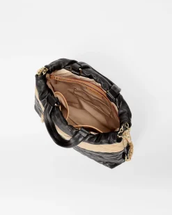 MZ Wallace MZW Exclusives|Crosby Audrey Backpack Black/CamelLeather