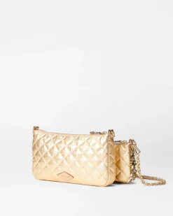 MZ Wallace Crossbody|Crosby Convertible Crossbody GoldMultiSequin