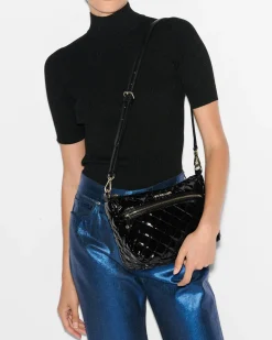 MZ Wallace Crosby|Crossbody|Crosby Ella Crossbody BlackLacquer