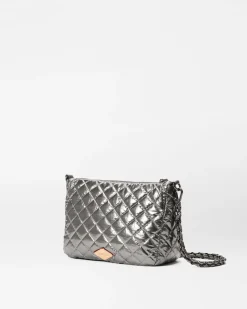 MZ Wallace Crosby|Crossbody|Crosby Ella Crossbody PewterMetallic