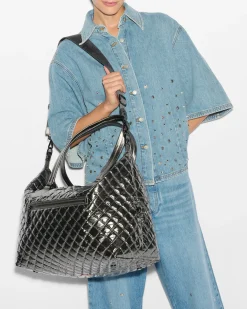 MZ Wallace Crosby|Duffels|Crosby Getaway PewterMetallic