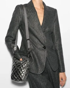 MZ Wallace Crosby|Crossbody|Crosby Go PewterMetallic
