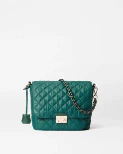 MZ Wallace Crosby|Crossbody|Crosby Lock Medium Crossbody Emerald