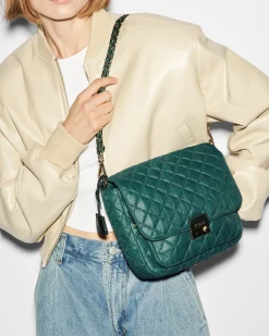 MZ Wallace Crosby|Crossbody|Crosby Lock Medium Crossbody Emerald