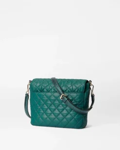 MZ Wallace Crosby|Crossbody|Crosby Lock Medium Crossbody Emerald