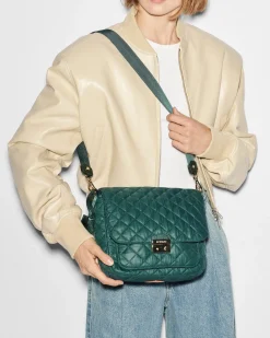 MZ Wallace Crosby|Crossbody|Crosby Lock Medium Crossbody Emerald
