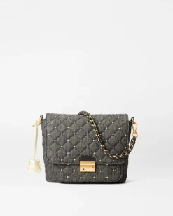 MZ Wallace Crosby|Crossbody|Crosby Lock Medium Crossbody TrueCharcoalDenim