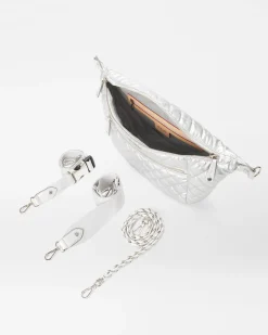 MZ Wallace Crosby|Belt Bags & Slings|Crosby Sling MatteSilver
