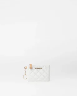 MZ Wallace Metro|Accessories|Flat Metro Key Pouch PearlMetallic