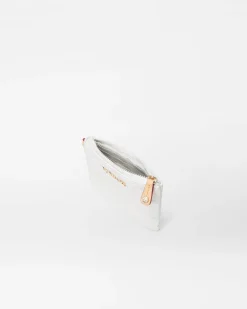MZ Wallace Metro|Accessories|Flat Metro Key Pouch PearlMetallic