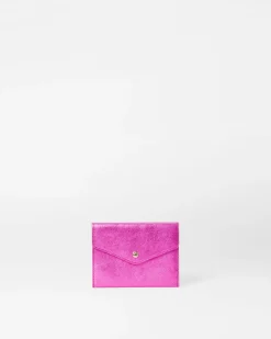 MZ Wallace Accessories|Greta HotPinkMetallicLeather