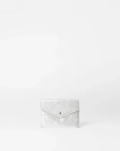 MZ Wallace Accessories|Greta SilverMetallicLeather