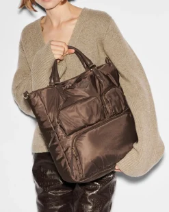 MZ Wallace Chelsea|Totes|Large Chelsea Top Handle Tote Walnut