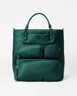 MZ Wallace Chelsea|Totes|Large Chelsea Top Handle Tote Emerald