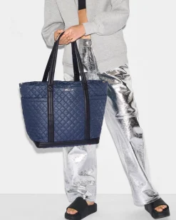 MZ Wallace Metro|Baby|Large Empire Tote Navy/BlackColorBlock