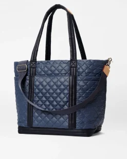 MZ Wallace Metro|Baby|Large Empire Tote Navy/BlackColorBlock