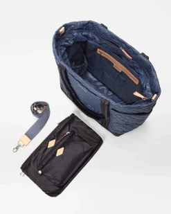 MZ Wallace Metro|Baby|Large Empire Tote Navy/BlackColorBlock