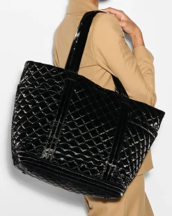 MZ Wallace Metro|Totes|Large Empire Tote BlackLiquid