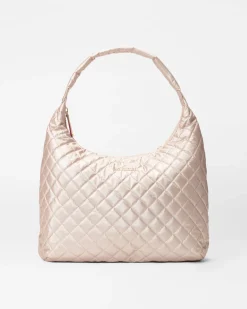MZ Wallace Metro|Shoulders|Large Metro Shoulder PaleRoseGoldMetallic