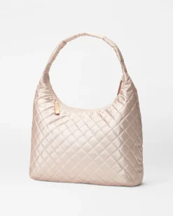 MZ Wallace Metro|Shoulders|Large Metro Shoulder PaleRoseGoldMetallic