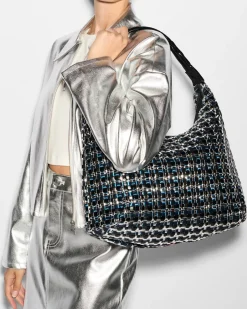 MZ Wallace Shoulders|Large Woven Shoulder MidnightWoven