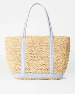 MZ Wallace Raffia|Totes|Medium Raffia Tote Raffia/Chambray