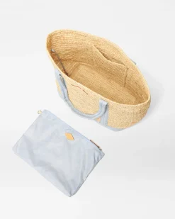 MZ Wallace Raffia|Totes|Medium Raffia Tote Raffia/Chambray