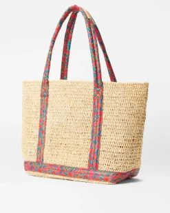MZ Wallace Raffia|Totes|Medium Raffia Tote Raffia/PoppyPrint