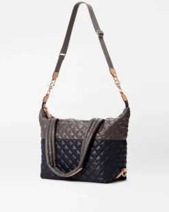 MZ Wallace Metro|Shoulders|Medium Sutton Deluxe Black/MagnetColorBlock