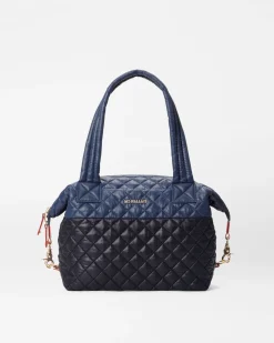 MZ Wallace Metro|Shoulders|Medium Sutton Deluxe Black/NavyColorBlock