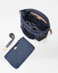 MZ Wallace Metro|Shoulders|Medium Sutton Deluxe Black/NavyColorBlock