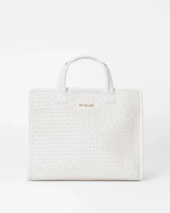 MZ Wallace Totes|Medium Woven Box Tote PearlMetallic