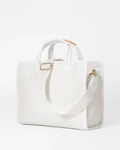 MZ Wallace Totes|Medium Woven Box Tote PearlMetallic