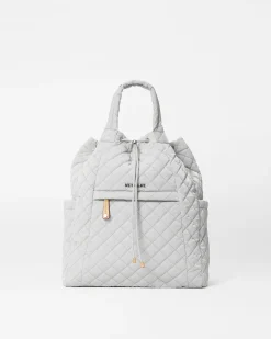 MZ Wallace Metro|Backpacks|Metro Convertible Backpack PebbleLiquid
