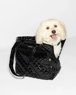 MZ Wallace Metro|Metro Dog Carrier BlackLacquer