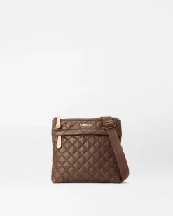 MZ Wallace Metro|Crossbody|Metro Flat Crossbody Walnut