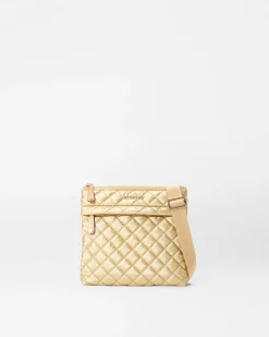 MZ Wallace Metro|Crossbody|Metro Flat Crossbody LightGoldPearlMetallic