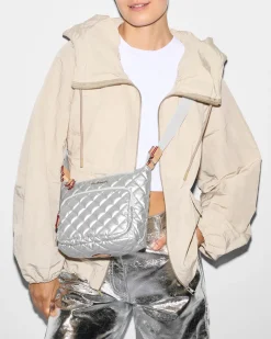 MZ Wallace Crossbody|Metro|Metro Scout Deluxe MatteSilver