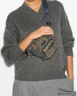 MZ Wallace Slings|Belt Bags & Slings|Micro Crosby Sling GoldMultiTweed
