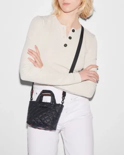 MZ Wallace Metro|Totes|Micro Metro Tote Deluxe BlackRec