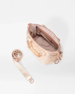 MZ Wallace Crossbody|Micro Sutton RoseGoldMetallicLeather