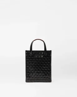 MZ Wallace Totes|Micro Woven Box Tote BlackLacquer