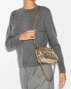 MZ Wallace Crosby|Crossbody|Mini Crosby AntiqueGoldMetallic