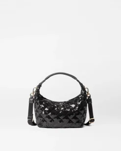 MZ Wallace Crossbody|Mini Hobo BlackSequin