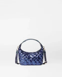 MZ Wallace Crossbody|Mini Hobo SapphireSequin