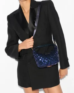 MZ Wallace Crossbody|Mini Hobo SapphireSequin