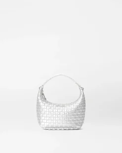 MZ Wallace Crossbody|Mini Woven Hobo MatteSilver