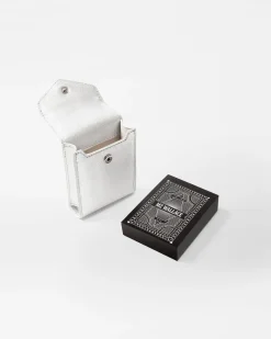 MZ Wallace Accessories|MZW Playing Card Set SilverMetallicLeather