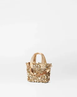 MZ Wallace Totes|Metro|Petite Metro Tote Deluxe GoldMultiSequin